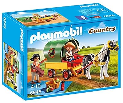 Playmobil - 6948 - Enfants avec Chariot et Poneys