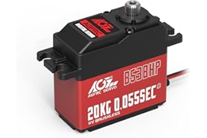 AGFRC High-Speed Brushless Steering RC-Servo-Motor - 0.055Sec Upgraded Digital Servo with Metal Gear for 1/10 RC Car Boat Crawler(B53BHP V2)
