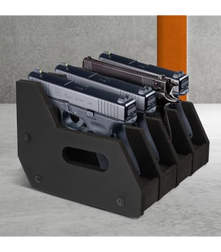 Supporto Per Pistole In Acrilico Trasparente - Rastrelliera Regolabile In Altezza E Lunghezza, 19.5x5x16 Cm - Foto 8