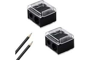 AMUSINGTAO 2 Stück Makeup Sharpener Anspitzer, Kosmetikspitzer, Spitzer für Kajalstifte, für Augenbrauenstift, Lipliner, Eyeliner Bleistift, Handlich für Unterwegs