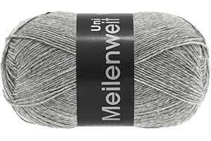 ‎LANA GROSSA LANA GROSSA Meilenweit 100 | Sockenklassiker, uni und bedruckt, waschmaschienenfest | Handstrickgarn aus 80% Schurwolle & 20% Polyamid | 100g Wolle zum Stricken & Häkeln | 420m Garn FB1103