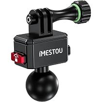 Supporto Da Terra Per Videocamera Con Testa A Sfera 1/4-20, Regolabile In Altezza Fino A 48 Cm, Per GoPro, Action Cam E Trail Camera, Ideale Per Mountain Bike E Pesca