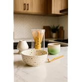 Premium Matcha Seti, Seramik Kase ve Bardak, Bambu Chasen &Ccedil;ırpıcı, Tutucu ve Kaşık Dahil, 5 Par&ccedil;a