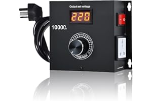 LZHIOS Voltage Regulator, 10000W AC 220V Electronic Voltage Regulator, SCR High Precision Adjustable Single Phrase Motor Fan Speed Controller Dimmer Thermostat with LED Display