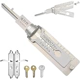 Teegxddy 1 Piece SS002 Master Key Decoder, Professional Locksmith Pick Tool 2 in 1 Lock Pick Tool for Easy Access to Doors