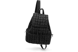 GSenhui Quilted Backpack Women Drawstring Gym Bag Casual Daypacks Lightweight Travel Backpack