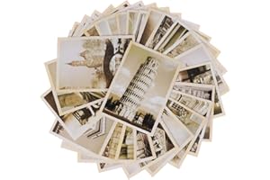 BEITO 32pcs cartoline di viaggio Vintage Paesaggio Building Photo Picture Poster Post Cards