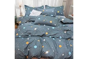 ‎ASHANLAN AShanlan Weltraum Bettwäsche 135x200 Kinder Jungen Blau Planeten Sterne Weltall Bettbezug Universum Kinderbettwäsche Set Wende Motiv Microfaser Jungenbettwäsche mit Kissenbezug 80x80 cm