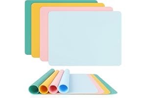 SOSMAR 4 Pack Silicone Mats for Crafts 40 x 30cm, A3 Large Silicone Sheet for Crafts Jewelry Casting Resin Moulds Mat, Silicone Painting Mats Art Mat Placemat