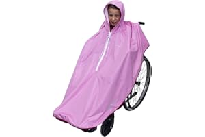 GOTITA Childrens Wheelchair Waterproof Poncho Raincoat Wheelchair Poncho Italian Design (Pink)