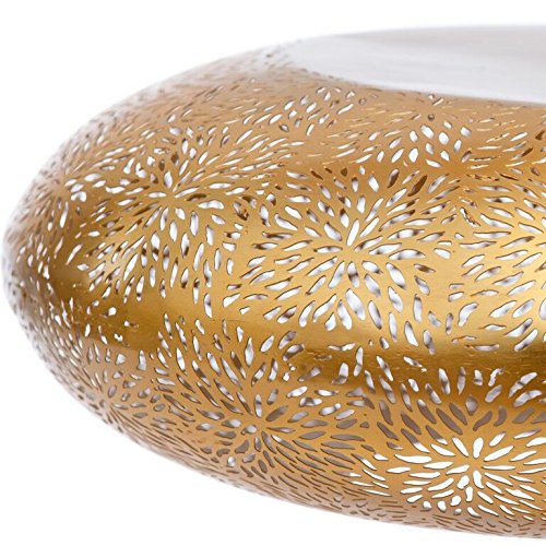 Emporio Arts EMPORIO Marokkanische Lampen, handgemachter Designer Marrakesch Aufhängen Eisen Lampe Reifen in Form Reis Ätzen, Eisen, Golden, E27, 40 Watt - 3