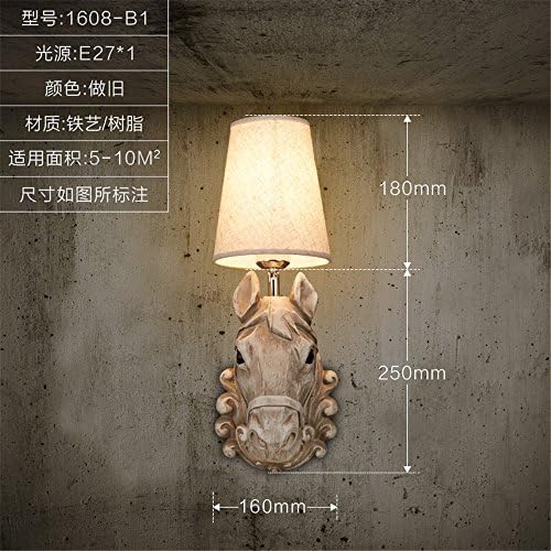 Creative lamps with minimalist and contemporary European style hotel entrance hallway bedroom bed lamps resin Ma Tau wall lights ,16*25cm