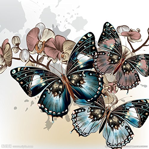 RunFar 5 Stück Schmetterling Design DIY 5D Diamant Malerei Stickerei Diamond Kreuzstich Painting Heim Room Decor - 4