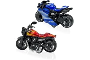 SHDIEHJFMLDH 2 Piezas Moto Juguete,Motocicleta Juguete de Aleación,Mini Maqueta Moto,Juguete de Modelo de Motocicleta,Para NiñOs PequeñOs, Juegos Educativos Para NiñOs Y NiñAs, Regalo De Fiesta De CumpleañOs
