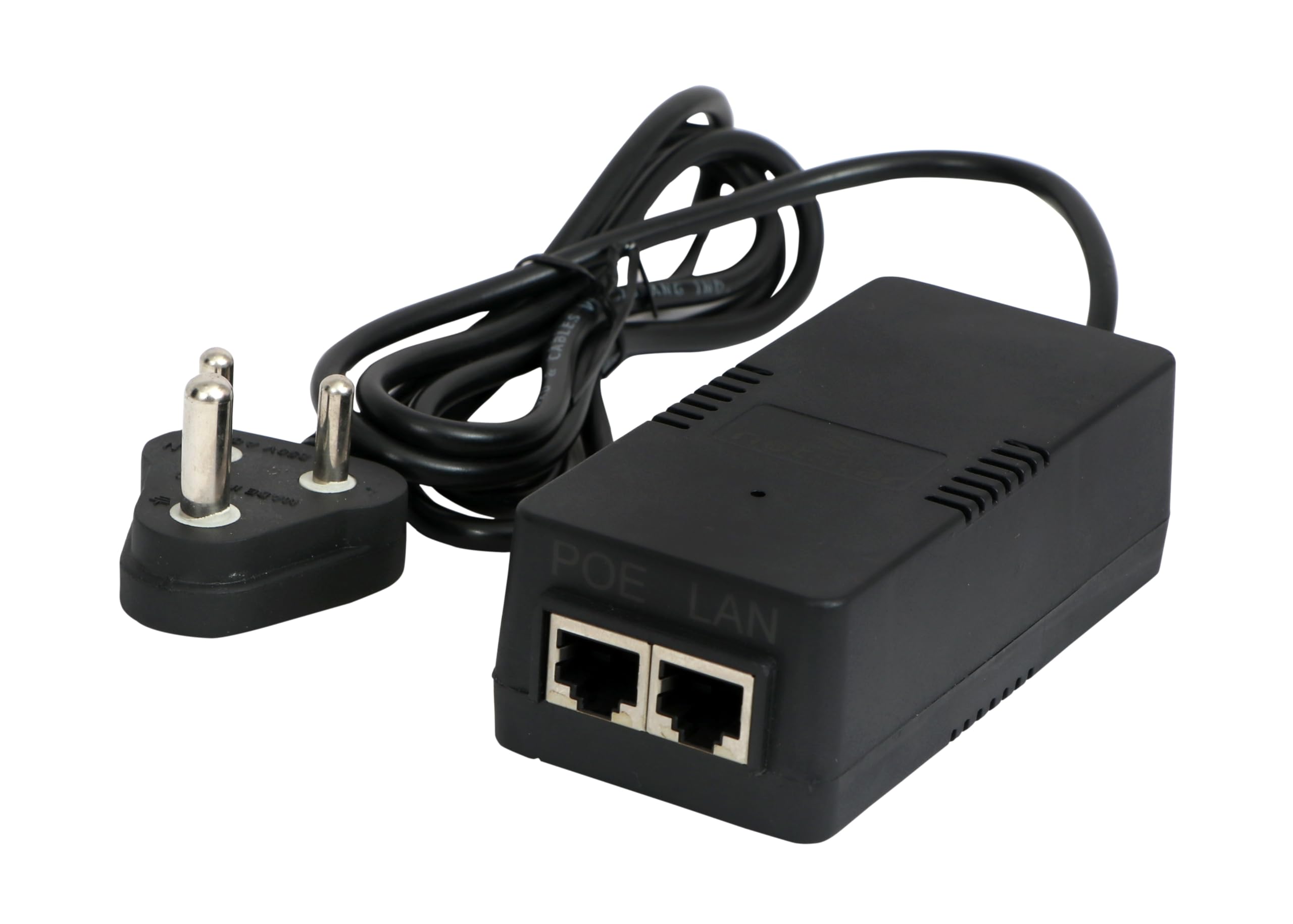 NETSTAR® 10/100Mbps Passive PoE Injector 24VDC @ 1A | with 3 Pin Power Cord Adaptor | Up to 100 Meters | Plug & Play | Works with All Brands Ubiquiti, Mikrotik, TP-Link etc. (10/100 Mbps)