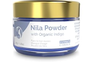 Fatima's Garden Ren Nila Indigo Pulver 50g - Naturligt Marockanskt Ansikts- & Hårvårdspulver för Exfoliering och Fuktgivande