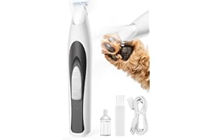 oneisall Tagliazampe per cani con luce a LED, silenzioso, Paw Trim Pro dr zampe, ricaricabile per zampe, occhi, orecchie, viso