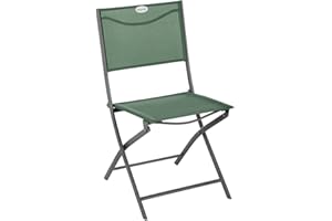 Hespéride - Juego de 4 sillas de jardín Plegables Modula Verde Oliva