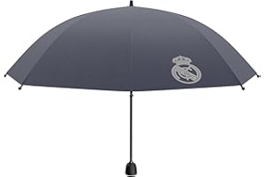 CYPBRANDS Real Madrid Regenschirm, faltbar, manuell, 48 cm, Schwarz, offizielles Produkt, Schwarz