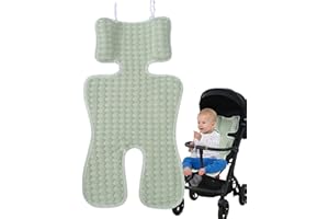 KASHYKE Kühlmatte Kinderwagen Babyschale Hitzeschutz Kindersitz Kühlung Auto, Autositz Kühlpad für Babys, Sommer Atmungsaktive Sitzeinlage für Kinderwagen, Kühlt Schützt den Sitzbezug vor Flecken (Grün)