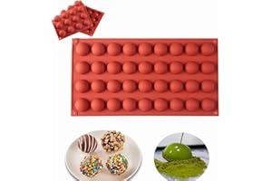 Moule en silicone demi-sphère,Tukcherry Moules à chocolat en silicone Moules de cuisson pour faire du chocolat, des gâteaux, de la gelée, de la mousse de dôme (36 trous)