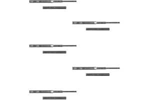 Emuca - Glissières pour tiroir avec roulement à billes 45mm x 400mm, Lot de 5 paires de coulisses à sortie totale, Noir