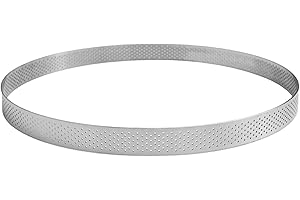 GOBEL - Cercle à Tarte Perforé - Cercle à Patisserie Perforé - INOX - Ø 24 cm - Hauteur 2 cm - Qualité professionnelle - Fabriqué en France