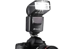 Powerextra Professioneller DF-400 Speedlite-Kamerablitz für Canon Nikon Pentax Samsung Fujifilm Olympus Panasonic Sigma Minolta Leica Ricoh DSLR-Kameras und Digitalkameras mit Einzelkontakt-Hotshoe
