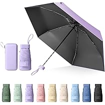 BAODINI Mini-paraplu voor op reis, met etui, kleine compacte paraplu, met UV -bescherming, zonnebescherming, lichtgewicht, kleine zakparaplu voor dames, heren en kinderen BAODINI Mini-paraplu voor op reis, met etui, kleine compacte paraplu, met UV -bescherming, zonnebescherming, lichtgewicht, kleine zakparaplu voor dames, heren en kinderen