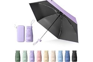 Sykrawki Mini Regenschirm, Reise-Regenschirm, Kleiner UV-Regenschirm, Winddichter Regenschirm Mit Kapselhülle, Tragbarer Taschenschirm Für Männer Und Frauen