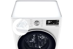 GHWMYD 60x60 Housse de machine à laver, tapis antidérapant en silicone pour machine à laver et sèche-linge, coussin de machine à laver pour buanderie, plan de travail de cuisine（Blanc）