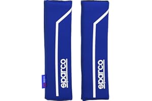 Sparco SPC1200 Pillow Seat Belt, Blue/ White