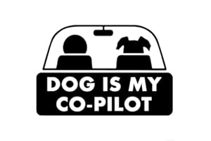 WMAPDZSX Adesivi per auto Dog is My Co-Pilot Decal Pet Sticker Car Styling Divertente Car Sticker Auto Accessori Black Sliver