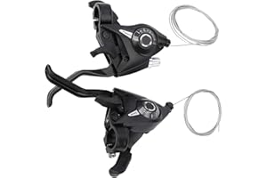 ASHUXXN Leva del Cambio per Bicicletta Leve Cambio MTB 3x7 Cambio Velocità e Cambio Regolatore Freno Bici Due in Uno 3X7 21 Speed Leve Cambio per Bicicletta Leve del Cambio Sinistra e Destra con Cavi per MTB