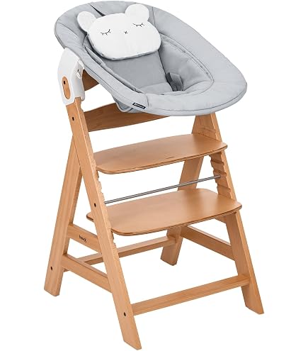 Hauck Coussin Chaise Haute Bébé Deluxe 2 Pièces - Compatible Alpha, Beige Confort Premium