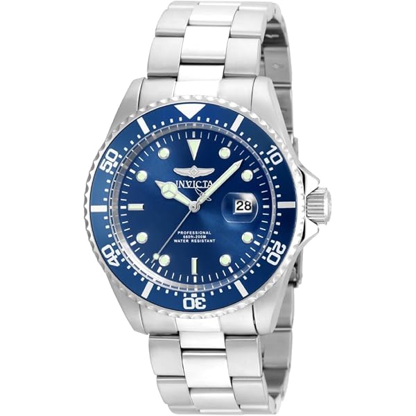 Invicta Pro Diver 44706 – Orologio Uomo In Acciaio, Quadrante Nero, Quarzo, Impermeabile 43mm