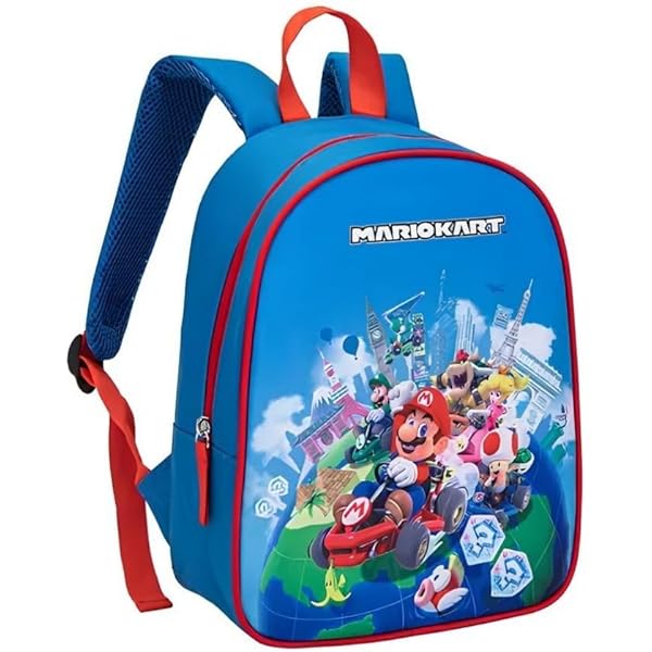 Mybagstory Rugzak Voor Jongens Mario Kart Kinderen School Basisschool Kleuterschool Kinderkamer Schooltas Maat 37 Cm Verstelbare Bandjes Cadeau Idee Blauw 1011686859