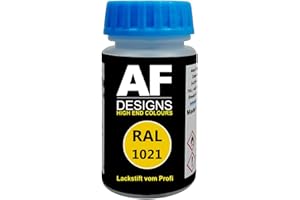 Alex Flittner Designs Lackstift RAL 1021 RAPSGELB seidenmatt 50ml schnelltrocknend Acryl