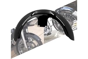 HCmotorku Parafango anteriore per moto, 48,3 cm, adatto per Harley Touring Road King Road Glide Electra Glide Street Glide (120/R19, nero lucido)