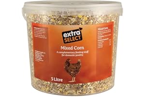 Extra Select Mixed Corn Poultry Feed Tub, 5 Litre (packaging may vary)