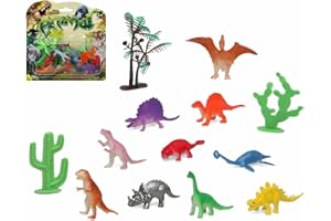 BigBuy Kids- Dinosaur Set de Dinosaurios, Multicolor (S1130613)