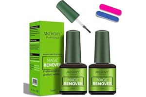 STILE LUCKER'S Quitaesmaltes Removedor Semipermanente Para Uñas 2 Piezas Gel Magic Nail Polisher Removedor Esmalte Uñas Efecto Rápido 3-5 minutos (30 ml) Transparente