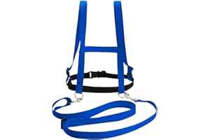 Granvoo Pferdeleine Spielen für Kinder, Sicherheitsgeschirr Kinder, Pferdegeschirr Spielen Verstellbarer, Baby Anti-verloren Gürtel, Kinderschutzgurt Mädchen Jungen für Skifahren Spielen Trab (Blau)