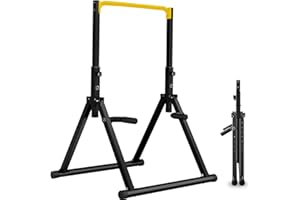 DOBESTS Power Tower Dip Station,Pieghevole Barra per trazioni autoportante，Regolabile MultifunKtional Pull Up Station Attrezzi Palestra Casa,Attrezzatura per Allenamento della Forza,Gambe Triangolari