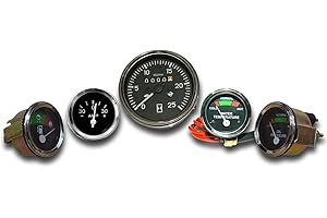 APSMOTIV Massey Ferguson Tractor Gauges Set Tachometer | Oil Pressure | Fuel | Water Temperature | and Ammeter Fit in MF35 MF65 MF50 MF135 MF150 M165 Massey Ferguson Tachometer