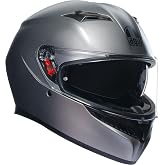 AGV - K3 E2206 MPLK, ECE Full Face Motorcycle Helmet with Spoiler and UV Visor, Scratch Resistant, Interphone Ready, Mono Mat
