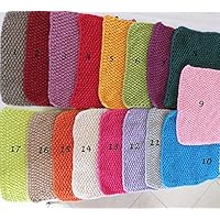 2er Set - ca. 22 x 21 cm, gestrickte Waschlappen, Ihre Farbwahl, Staubtuch, Baumwolltuch, Gesichtslappen, Spüllappen, handgestrickt, Topflappen