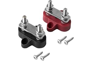 GNAUMORE Morsettiera di Alimentazione M6,M6 Doppio Blocco di Distribuzione di Potenza,Doppia Distribuzione di Ptenza M6,Blocco di Giunzione di Potenza M6,Batteria di Alimentazione Perno di Giunzione