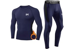 MEETYOO Zestaw bielizny termicznej dla mężczyzn, długa bielizna funkcyjna, oddychająca bielizna sportowa, kombinezon kompresyjny do treningu, jazdy na nartach, biegania, wędrówek