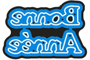 LA CABINA DEMIAWAKING Demiawaking Dies Scrapbooking, Matrices de Découpe en Acier au Carbone, Cutting Die DIY Pochoirs Gaufrage Découpage pour Card Album Photo Fête Anniversaire Mariage Bonne Année 34 * 23mm